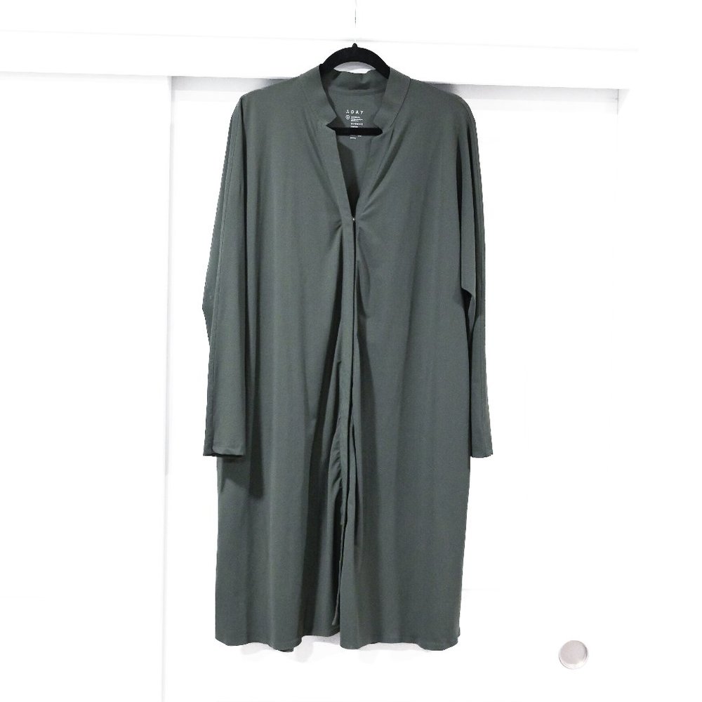 ADAY Long Sleeve Dress in Dark Green
